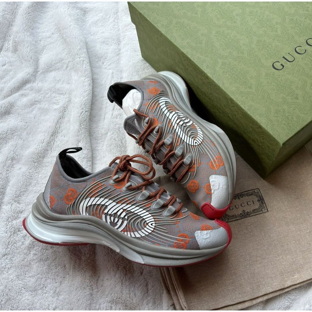 Gucci Interlock GG Grey/Red/Orange Runners